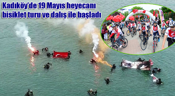Kadıköy’de 19 Mayıs heyecanı bisiklet turu ve dalış ile başladı