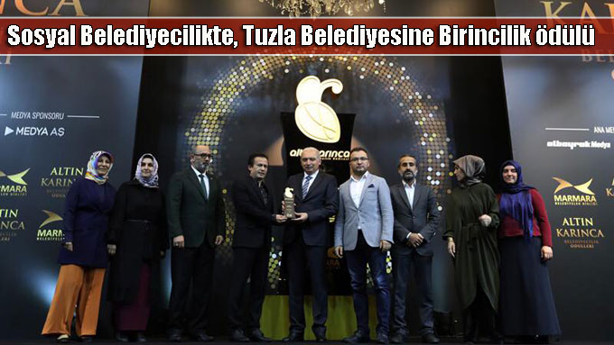 Sosyal Belediyecilikte, Tuzla Belediyesine Birincilik ödülü