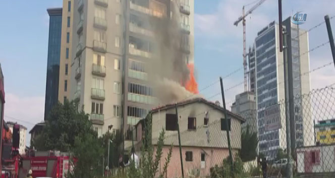 Ataşehir’de metruk binada yangın