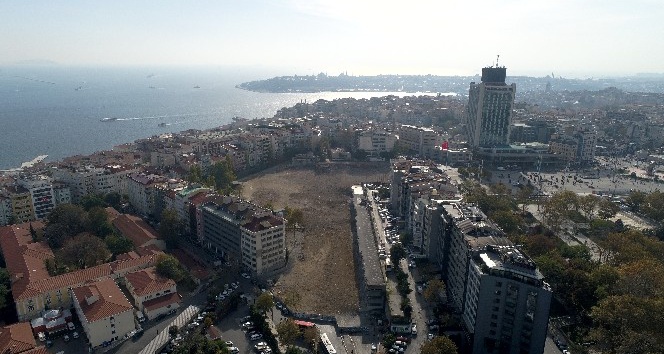 Taksim’de AKM alanının son durumu havadan görüntülendi
