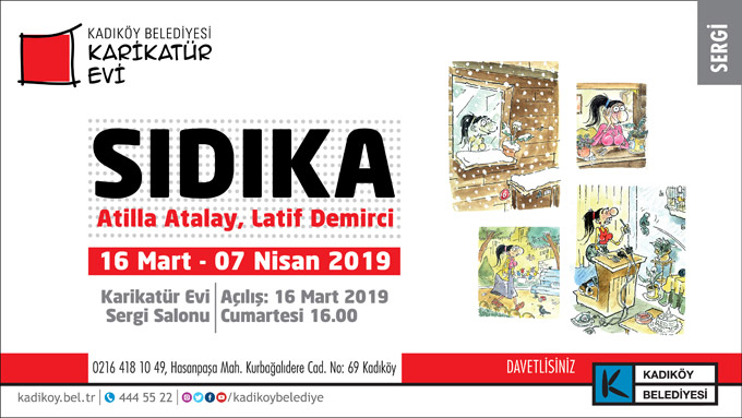 “SIDIKA” sergisi Kadıköy’deki Karikatür Evi’nde