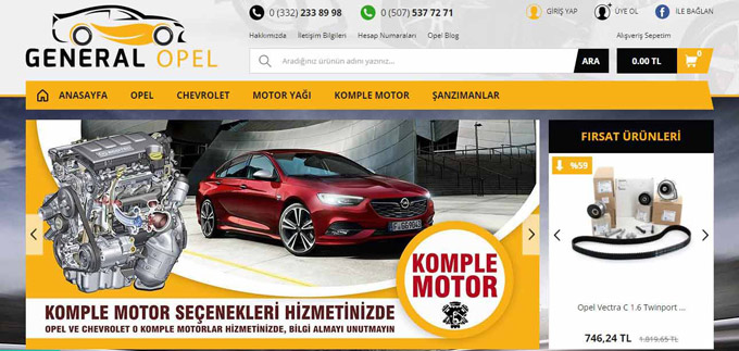 Türkiye’nin En Güvenilir Online Yedek Parça Sitesi Generalopel.com