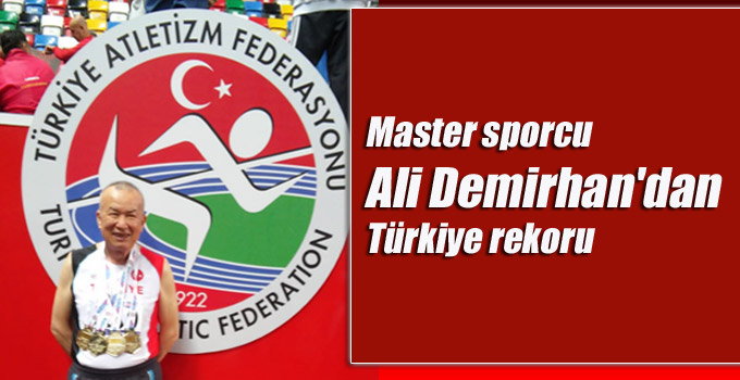Master sporcu Ali Demirhan’dan Türkiye rekoru