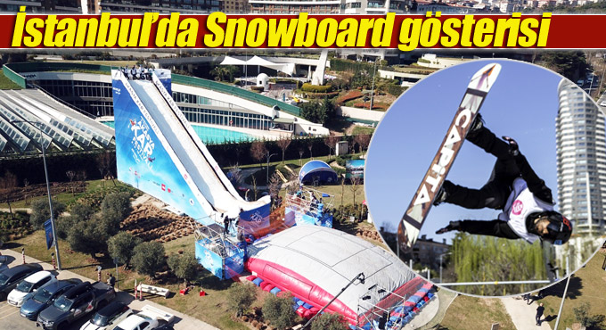İstanbul’da Snowboard ustaları hünerlerini sergiledi