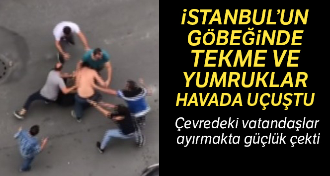 İstanbul’un göbeğinde kavga anı kameralarda
