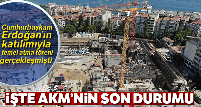 Taksim’deki Atatürk Kültür Merkezi (AKM) inşaatı devam ediyor