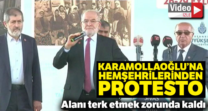 Hemşehrileri Temel Karamollaoğlu’nu protesto etti