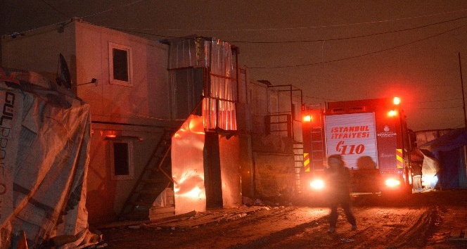 İnşaat şantiyesindeki konteynerde yangın çıktı: 1 ölü