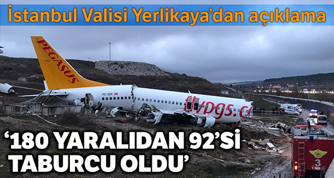 İstanbul Valisi Yerlikaya’dan uçak kazasında yaralıların  92’si taburcu oldu