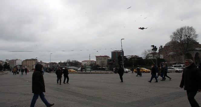 İstanbul Polisinden vatandaşlara droneli uyarı