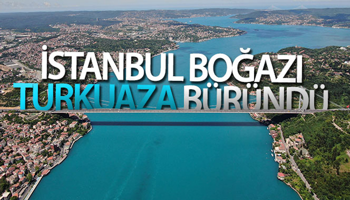 İstanbul Boğazı’nın masmavi suları turkuaza büründü