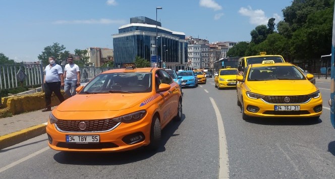 İBB’nin kararına taksicilerden protesto
