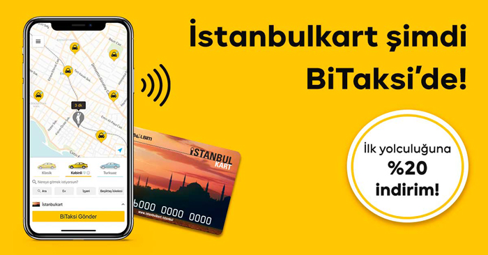 İstanbulkartlı ödemeler, BiTaksi’de yüzde 20 indirimli yapılacak