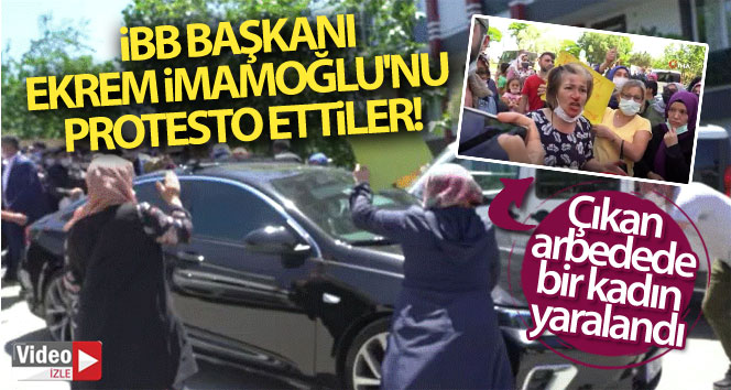 Eyüpsultan’da İBB Başkanı Ekrem İmamoğlu’nu protesto ettiler, kadın yaralandı