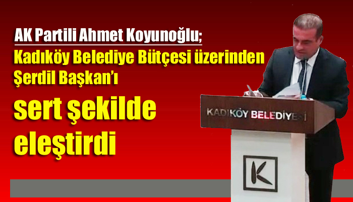 AK Partili Ahmet Koyunoğlu, Kadıköy Belediye Bütçesi üzerinden Şerdil Başkan’ı sert şekilde eleştirdi