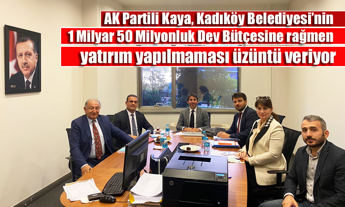 AK Partili Kaya, Kadıköy Belediyesinin 1 Milyar 50 Milyonluk Dev Bütçesine rağmen yatırım yapılmaması üzüntü veriyor