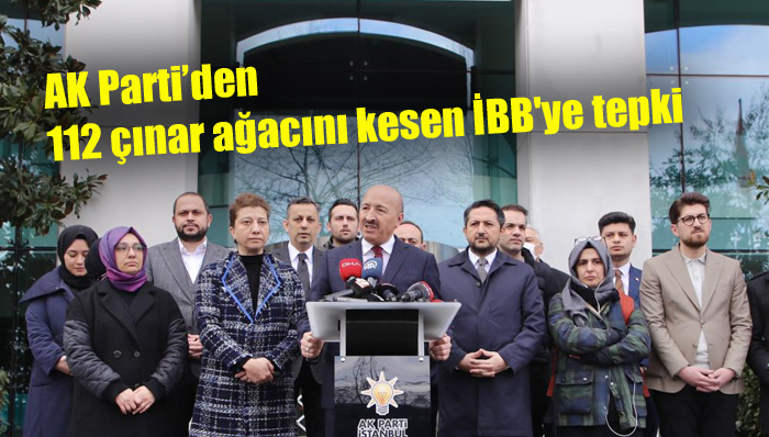 AK Parti İstanbul İl Başkanlığı’ndan, 112 çınar ağacını kesen İBB’ye tepki