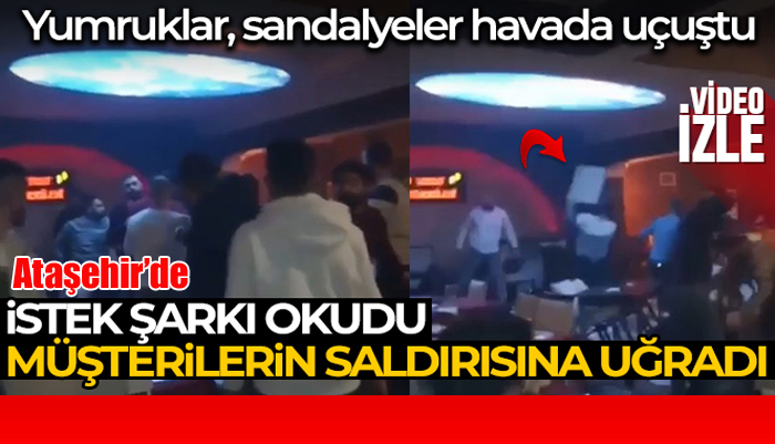 Ataşehir’de türkü barda kavga: Yumruklar, sandalyeler havada uçuştu