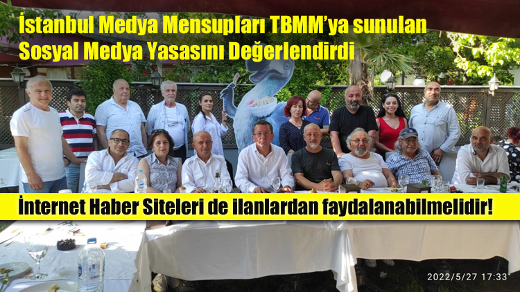 İstanbul Medya Mensupları TBMM’ya sunulan Sosyal Medya Yasasını Değerlendirdi