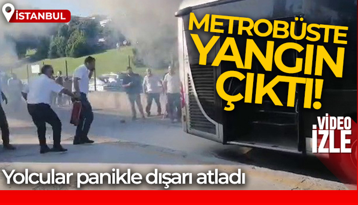 Kadıköy’de metrobüste yangın çıktı, yolcular panikle dışarı atladı