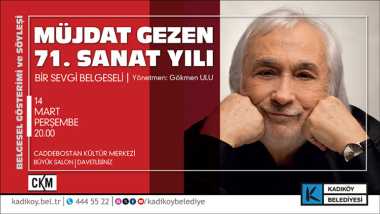 Usta sanatçı Müjdat Gezen, 71. sanat yılını Kadıköy’de kutlayacak